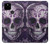 S3582 紫の頭蓋骨 Purple Sugar Skull Google Pixel 4a 5G バックケース、フリップケース・カバー