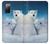 S0285 北極熊 北極 Polar Bear Family Arctic Samsung Galaxy S20 FE バックケース、フリップケース・カバー