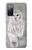S1566 白フクロウ シロフクロウ Snowy Owl White Owl Samsung Galaxy S20 FE バックケース、フリップケース・カバー