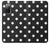 S2299 黒い水玉 Black Polka Dots Samsung Galaxy S20 FE バックケース、フリップケース・カバー