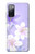 S2361 紫の花 Purple White Flowers Samsung Galaxy S20 FE バックケース、フリップケース・カバー