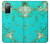 S2377 ターコイズの宝石用原石のグラフィックプリント Turquoise Gemstone Texture Graphic Printed Samsung Galaxy S20 FE バックケース、フリップケース・カバー