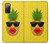 S2443 楽しい パイナップルサングラス 接吻 Funny Pineapple Sunglasses Kiss Samsung Galaxy S20 FE バックケース、フリップケース・カバー
