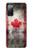 S2490 カナダメープルリーフ旗 Canada Maple Leaf Flag Texture Samsung Galaxy S20 FE バックケース、フリップケース・カバー