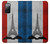 S2859 ヴィンテージフランスの旗エッフェル塔 Vintage France Flag Eiffel Tower Samsung Galaxy S20 FE バックケース、フリップケース・カバー