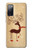 S3081 トナカイ Wooden Raindeer Graphic Printed Samsung Galaxy S20 FE バックケース、フリップケース・カバー