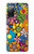 S3281 カラフルなヒッピーの花のパターン Colorful Hippie Flowers Pattern Samsung Galaxy S20 FE バックケース、フリップケース・カバー