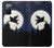 S3289 飛豚 満月 Flying Pig Full Moon Night Samsung Galaxy S20 FE バックケース、フリップケース・カバー
