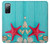 S3428 アクア 海星 貝 Aqua Wood Starfish Shell Samsung Galaxy S20 FE バックケース、フリップケース・カバー