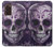 S3582 紫の頭蓋骨 Purple Sugar Skull Samsung Galaxy Z Fold2 5G バックケース、フリップケース・カバー