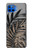S3692 灰色の黒いヤシの葉 Gray Black Palm Leaves Motorola Moto G 5G Plus バックケース、フリップケース・カバー