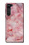 S2843 ピンクマーブル Pink Marble Texture Motorola Edge バックケース、フリップケース・カバー