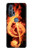 S0493 音楽ノート火災 Music Note Burn Motorola Edge+ バックケース、フリップケース・カバー