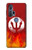 S2803 火災レッドデビル槍シンボル Fire Red Devil Spear Symbol Motorola Edge+ バックケース、フリップケース・カバー
