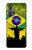S2981 ブラジルサッカー Brazil Football Soccer Map Flag Motorola Edge+ バックケース、フリップケース・カバー