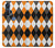 S3421 黒 オレンジ 白 アーガイルプラッド Black Orange White Argyle Plaid Motorola Edge+ バックケース、フリップケース・カバー