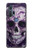 S3582 紫の頭蓋骨 Purple Sugar Skull Motorola Edge+ バックケース、フリップケース・カバー