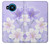 S2361 紫の花 Purple White Flowers Nokia 8.3 5G バックケース、フリップケース・カバー
