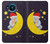 S2849 かわいいスリーピーフクロウ Cute Sleepy Owl Moon Night Nokia 8.3 5G バックケース、フリップケース・カバー