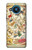 S3145 コンステレーションスタースカイマップ Antique Constellation Star Sky Map Nokia 8.3 5G バックケース、フリップケース・カバー