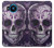 S3582 紫の頭蓋骨 Purple Sugar Skull Nokia 8.3 5G バックケース、フリップケース・カバー