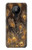S3691 ゴールドピーコックフェザー Gold Peacock Feather Nokia 5.3 バックケース、フリップケース・カバー