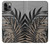 S3692 灰色の黒いヤシの葉 Gray Black Palm Leaves iPhone 11 Pro バックケース、フリップケース・カバー