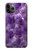 S3713 パープルクォーツアメジストグラフィックプリント Purple Quartz Amethyst Graphic Printed iPhone 11 Pro Max バックケース、フリップケース・カバー