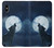 S3693 グリムホワイトウルフ満月 Grim White Wolf Full Moon iPhone X, iPhone XS バックケース、フリップケース・カバー