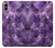 S3713 パープルクォーツアメジストグラフィックプリント Purple Quartz Amethyst Graphic Printed iPhone XS Max バックケース、フリップケース・カバー