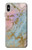S3717 ローズゴールドブルーパステル大理石グラフィックプリント Rose Gold Blue Pastel Marble Graphic Printed iPhone XS Max バックケース、フリップケース・カバー