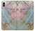 S3717 ローズゴールドブルーパステル大理石グラフィックプリント Rose Gold Blue Pastel Marble Graphic Printed iPhone XS Max バックケース、フリップケース・カバー