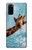 S3680 かわいいスマイルキリン Cute Smile Giraffe Samsung Galaxy S20 バックケース、フリップケース・カバー