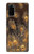 S3691 ゴールドピーコックフェザー Gold Peacock Feather Samsung Galaxy S20 バックケース、フリップケース・カバー