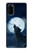 S3693 グリムホワイトウルフ満月 Grim White Wolf Full Moon Samsung Galaxy S20 バックケース、フリップケース・カバー