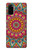 S3694 ヒッピーアートパターン Hippie Art Pattern Samsung Galaxy S20 バックケース、フリップケース・カバー