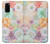 S3705 パステルフローラルフラワー Pastel Floral Flower Samsung Galaxy S20 バックケース、フリップケース・カバー