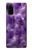 S3713 パープルクォーツアメジストグラフィックプリント Purple Quartz Amethyst Graphic Printed Samsung Galaxy S20 バックケース、フリップケース・カバー