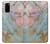 S3717 ローズゴールドブルーパステル大理石グラフィックプリント Rose Gold Blue Pastel Marble Graphic Printed Samsung Galaxy S20 バックケース、フリップケース・カバー