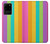 S3678 カラフルなレインボーバーティカル Colorful Rainbow Vertical Samsung Galaxy S20 Plus, Galaxy S20+ バックケース、フリップケース・カバー