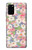 S3688 花の花のアートパターン Floral Flower Art Pattern Samsung Galaxy S20 Plus, Galaxy S20+ バックケース、フリップケース・カバー