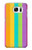 S3678 カラフルなレインボーバーティカル Colorful Rainbow Vertical Samsung Galaxy S7 バックケース、フリップケース・カバー