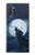 S3693 グリムホワイトウルフ満月 Grim White Wolf Full Moon Samsung Galaxy Note 10 バックケース、フリップケース・カバー