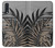 S3692 灰色の黒いヤシの葉 Gray Black Palm Leaves Samsung Galaxy A70 バックケース、フリップケース・カバー