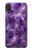 S3713 パープルクォーツアメジストグラフィックプリント Purple Quartz Amethyst Graphic Printed Samsung Galaxy A01 バックケース、フリップケース・カバー