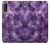 S3713 パープルクォーツアメジストグラフィックプリント Purple Quartz Amethyst Graphic Printed Samsung Galaxy A01 バックケース、フリップケース・カバー