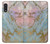 S3717 ローズゴールドブルーパステル大理石グラフィックプリント Rose Gold Blue Pastel Marble Graphic Printed Samsung Galaxy A01 バックケース、フリップケース・カバー