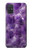 S3713 パープルクォーツアメジストグラフィックプリント Purple Quartz Amethyst Graphic Printed Samsung Galaxy A71 バックケース、フリップケース・カバー