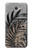 S3692 灰色の黒いヤシの葉 Gray Black Palm Leaves Samsung Galaxy J7 Prime (SM-G610F) バックケース、フリップケース・カバー