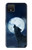 S3693 グリムホワイトウルフ満月 Grim White Wolf Full Moon Google Pixel 4 バックケース、フリップケース・カバー
